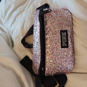 PINK fanny pack belt bag. Pink sparkles. adjustable waist!